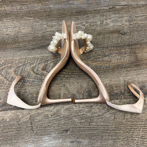 Jewel Badgley Mischka LASSIE Open Toe Stiletto Heels Size 7 - Picture 9 of 12